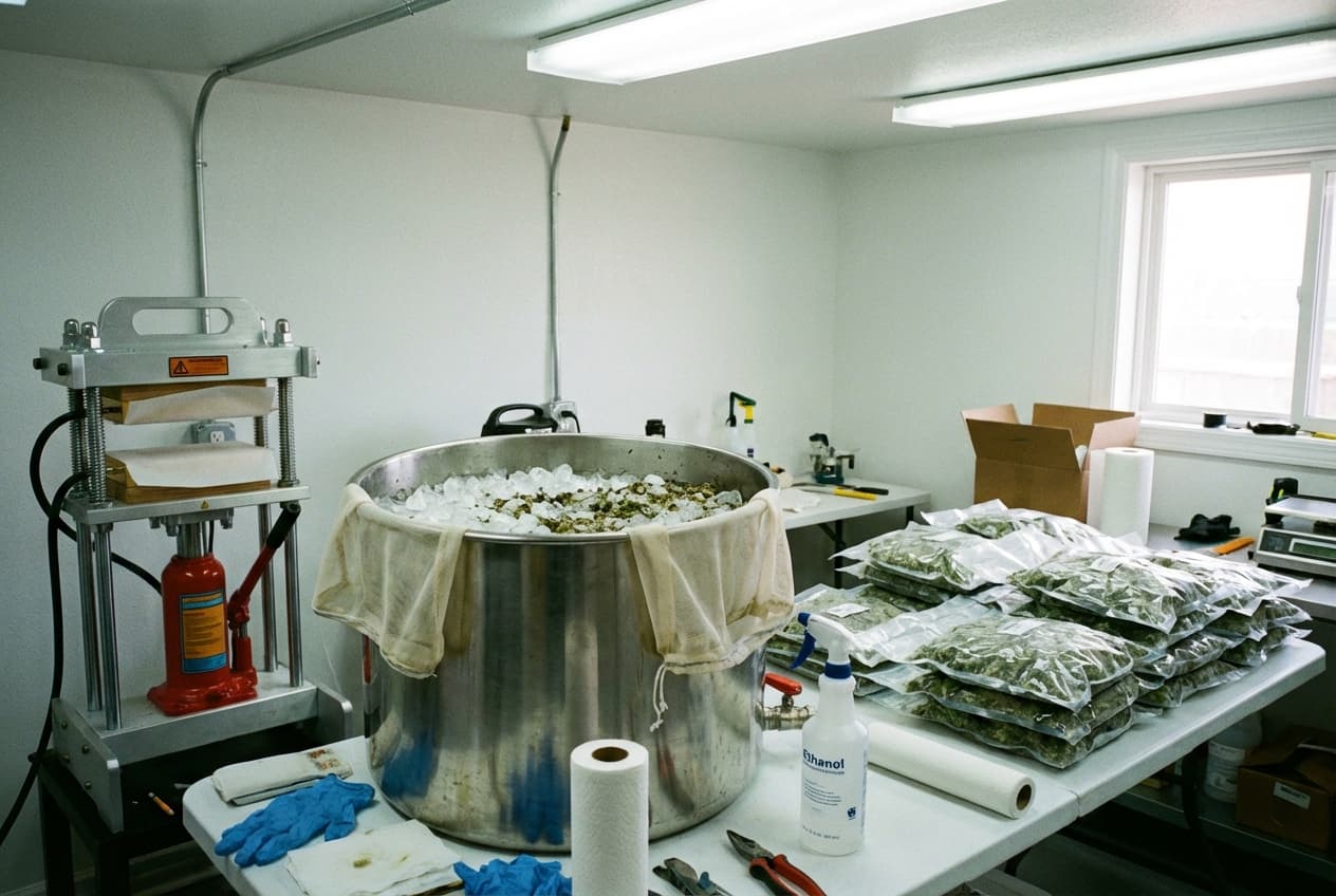 Live rosin costs $50–90 per gram because every step sacrifices yield for quality. Fresh frozen logistics, bubble hash washing, low-yield pressing, and cold chain storage all compound into premium pricing.