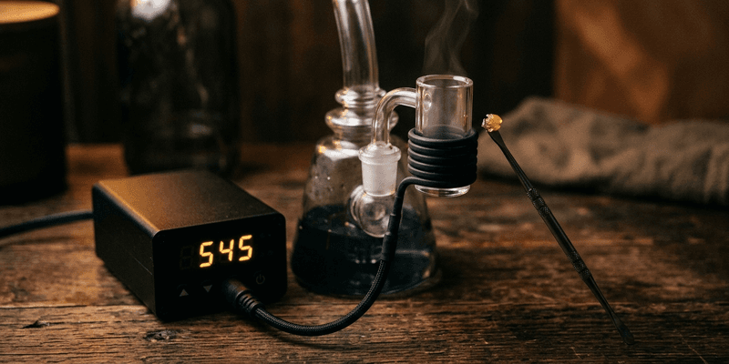 The best enail settings for rosin are 500–550°F on the controller for quartz, but your nail surface runs 50–100°F cooler. Here's how to dial in by material, rosin type, and coil setup.