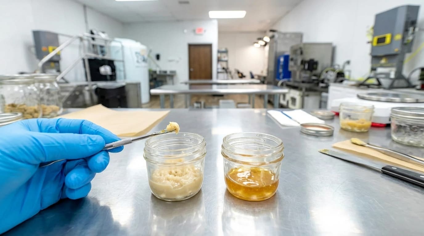 Complete guide comparing cold cure and fresh press rosin methods. Learn processing differences, storage requirements, yields, and market considerations for both techniques.