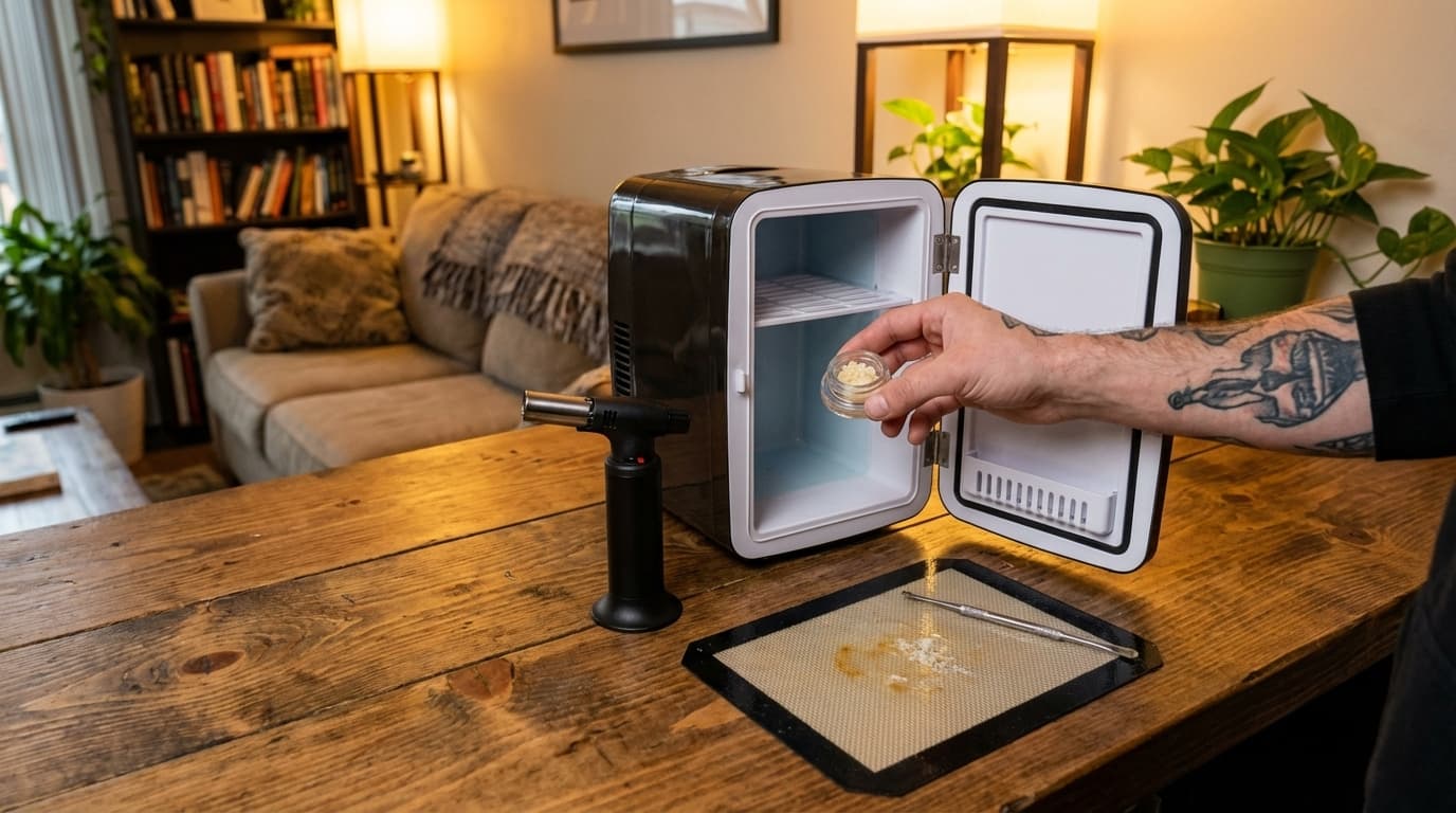 Learn proper live rosin storage techniques. Keep at 32-40°F in airtight containers to preserve terpenes and potency. Expert storage methods and common mistakes to avoid.