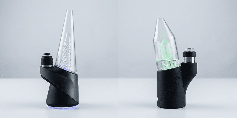 A side-by-side comparison of the Puffco Peak Pro and Focus V Carta covering temperature control, build quality, accessories, cleaning, and which performs better for rosin.