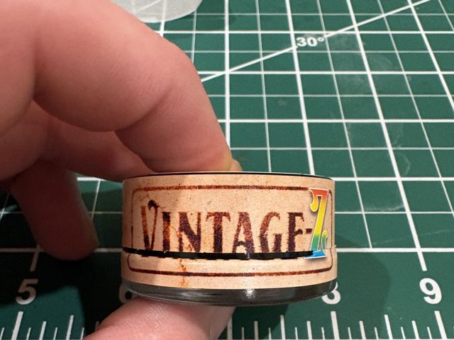 The side of the jar: a Vintage Z label